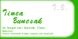 timea buncsak business card
